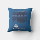 月光のくま-レーニア山、ワシントン州 クッション (裏面)