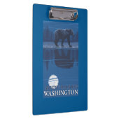 月光のくま-レーニア山、ワシントン州 クリップボード (右)