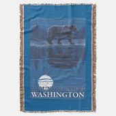 月光のくま-レーニア山、ワシントン州 スローブランケット (正面縦)