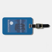 月光のくま-レーニア山、ワシントン州 ラゲッジタグ (正面横)