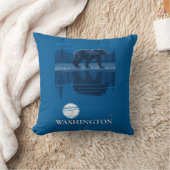 月光のくま-ワシントン州 クッション (ブランケット)