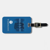 月光のくま-ワシントン州 ラゲッジタグ (正面横)