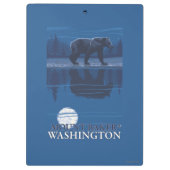 月光のくま-ワシントン州、山のパン屋 クリップボード (裏面)