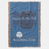 月光のくま-ワシントン州、山のパン屋 スローブランケット (正面縦)