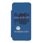 月光のくま-ワシントン州、山のパン屋 INCIPIO iPhoneウォレットケース (フォリオ 正面)