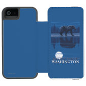 月光のくま-ワシントン州、山のパン屋 INCIPIO iPhoneウォレットケース (フォリオオープン)