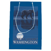 月光のくま-山アダムス、ワシントン州 ミディアムペーパーバッグ (裏面)