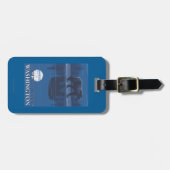 月光のくま-山アダムス、ワシントン州 ラゲッジタグ (正面横)