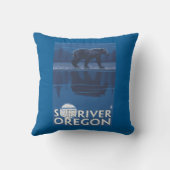 月光のくま-日曜日の川、オレゴン クッション (裏面)