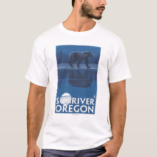 月光のくま-日曜日の川、オレゴン Tシャツ