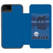 月光のくま- Cordova、アラスカ Incipio iPhoneウォレットケース (フォリオオープン)