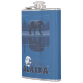 月光のくま- Denaliの国立公園、アラスカ フラスク (左)