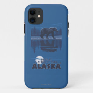 月光のくま- Denaliの国立公園、アラスカ iPhone 11 ケース