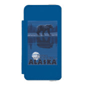 月光のくま- Denaliの国立公園、アラスカ Incipio iPhoneウォレットケース (フォリオ 正面)