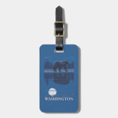 月光のくま- Mount Saint Helens、 ラゲッジタグ (正面縦)