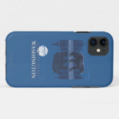 月光のくま- Mount Saint Helens、 Case-Mate iPhoneケース (裏面(横))