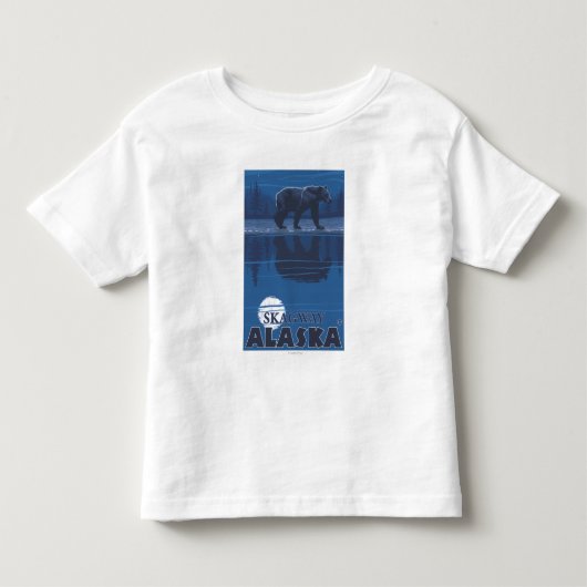 月光のくま- Skagway、アラスカ トドラーTシャツ (正面)