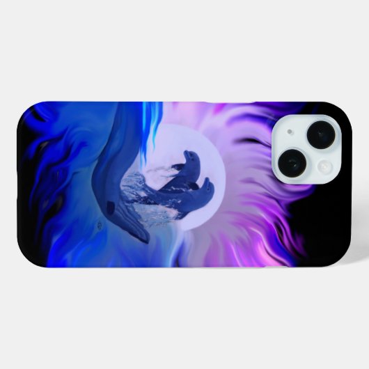 月光のイルカ Case-Mate iPhoneケース (裏面 (横))