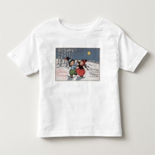 月光のカップルの踊り トドラーTシャツ (正面)