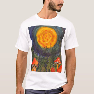 月光のキノコ メンズTシャツ Tシャツ