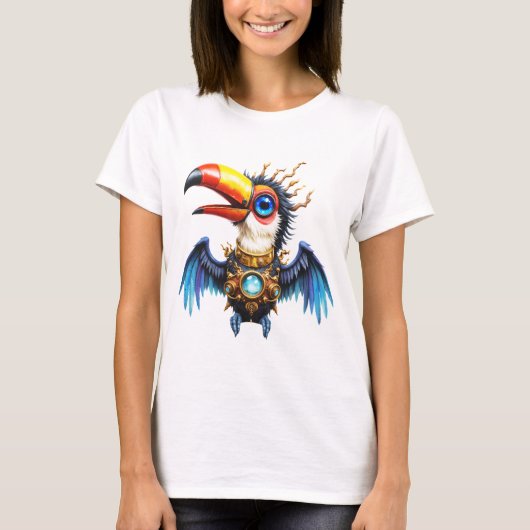 月光のスチームパンクトゥカン Tシャツ (正面)