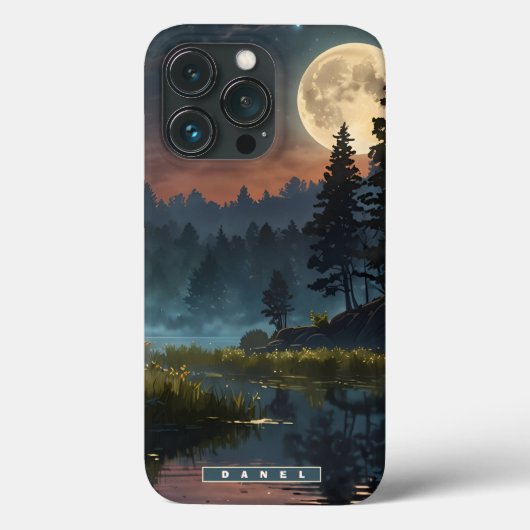 月光のセレニティ/湖の静かな夜 Case-Mate iPhoneケース (裏面)