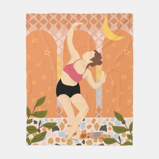 月光のダンス フリースブランケット (正面)