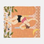 月光のダンス フリースブランケット (正面(横))