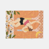 月光のダンス フリースブランケット (正面(横))