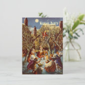 月光のパーティーのWassailの休暇の季節の招待状 招待状 (スタンド正面)