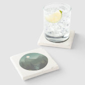 月光のピーク:夜の荒野のシーン ストーンコースター (横)