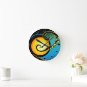 月光のフラクタルアート ラウンド壁時計 (ホーム)