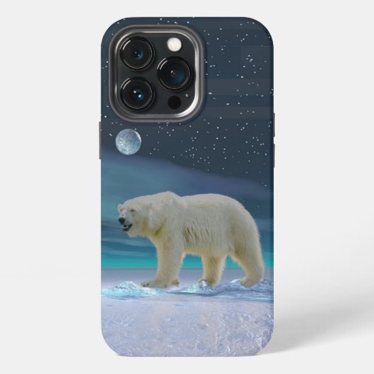 月光のホッキョクグマ iPhoneケース (裏面)