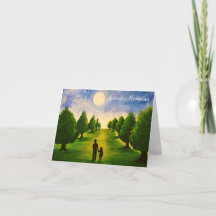 月光のモダン夕べと木の歩くとパパ