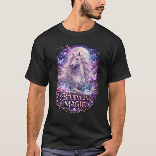 月光のユニコーンの夢 Tシャツ (正面)