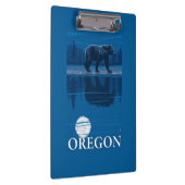 月光のヴィンテージ旅行ポスターのくま クリップボード (右)