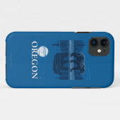 月光のヴィンテージ旅行ポスターのくま Case-Mate iPhoneケース (裏面(横))