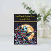 月光の下のイーグルのギタリスト ポストカード (スタンド正面)