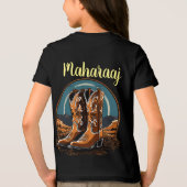 月光の下のウェスタンブーツ トライブレンドＴシャツ (裏面)