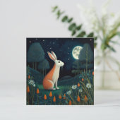 月光の下のオレンジと白のウサギ (スタンド正面)