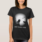 月光の下のライオン - 一人で戦うことを学ぶ Tシャツ (正面)