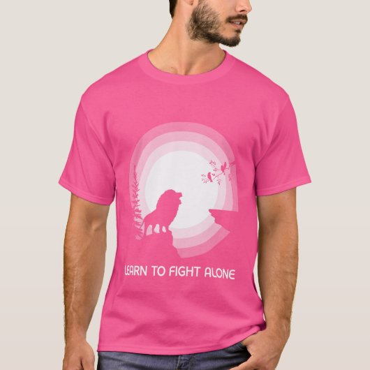 月光の下のライオン - 一人で戦うことを学ぶ Tシャツ (正面)