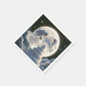 月光の中で新婚の宇宙飛行士 スタンダードカクテルナプキン (角)