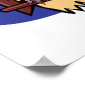 月光の中に浮かぶフクロウ ポスター (角)