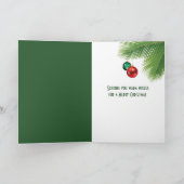 月光の中のクリスマスヤシの木 カード (内部)