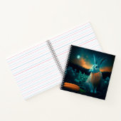 月光の中の繁栄うさぎ ノートブック (内部)