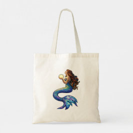 月光の人魚 ステンドグラスアート トートバッグ