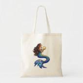 月光の人魚 ステンドグラスアート トートバッグ (正面)