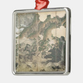 月光の冬の景色 メタルオーナメント (左)