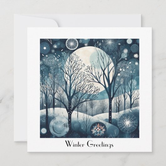 月光の北欧の森林、カスタマイズ可能 (正面)